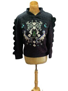 Three Floor Unique Embroidered Dino Sweater
